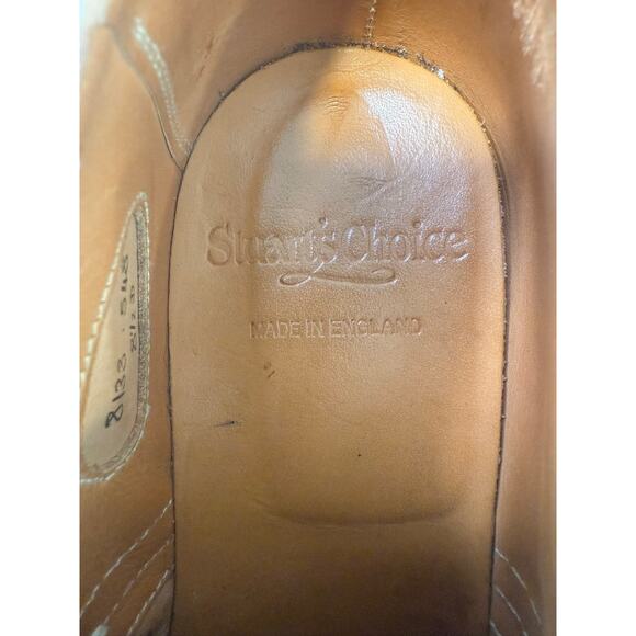 Stuart\'s Choice Made in England White Leather Brogue Dress Shoes Size 8.5. JL main image 6